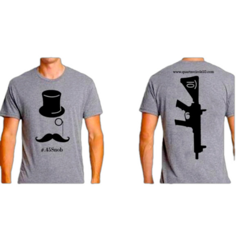 Men’s #.45 ACP Snob T-Shirt Men’s Gray Size Unknown